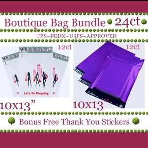 24ct  10x13” Poly Mailer Bag Bundle⭐️🆕⭐️
⭐️BONUS⭐️25ct Free Thank You Stickers